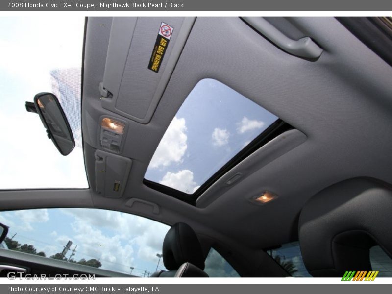 Nighthawk Black Pearl / Black 2008 Honda Civic EX-L Coupe