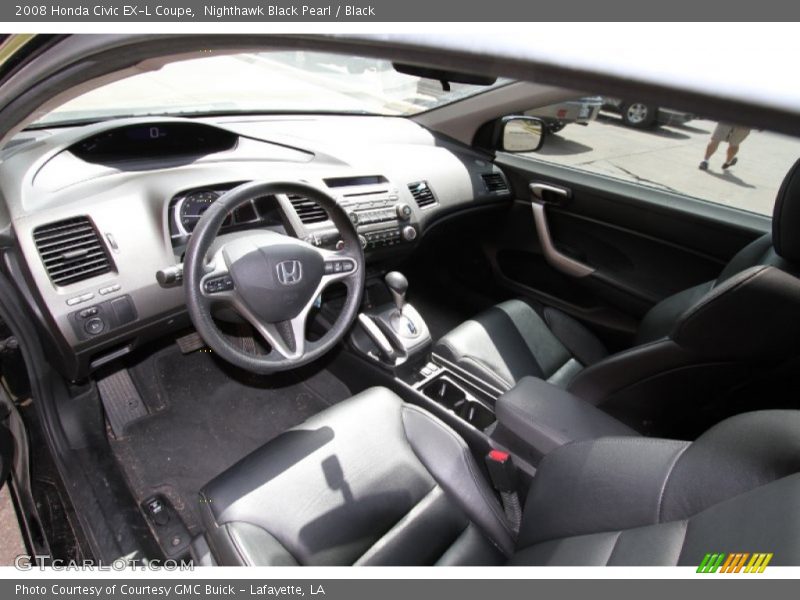 Nighthawk Black Pearl / Black 2008 Honda Civic EX-L Coupe