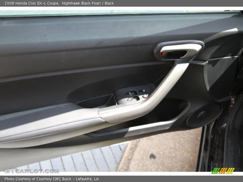 Nighthawk Black Pearl / Black 2008 Honda Civic EX-L Coupe