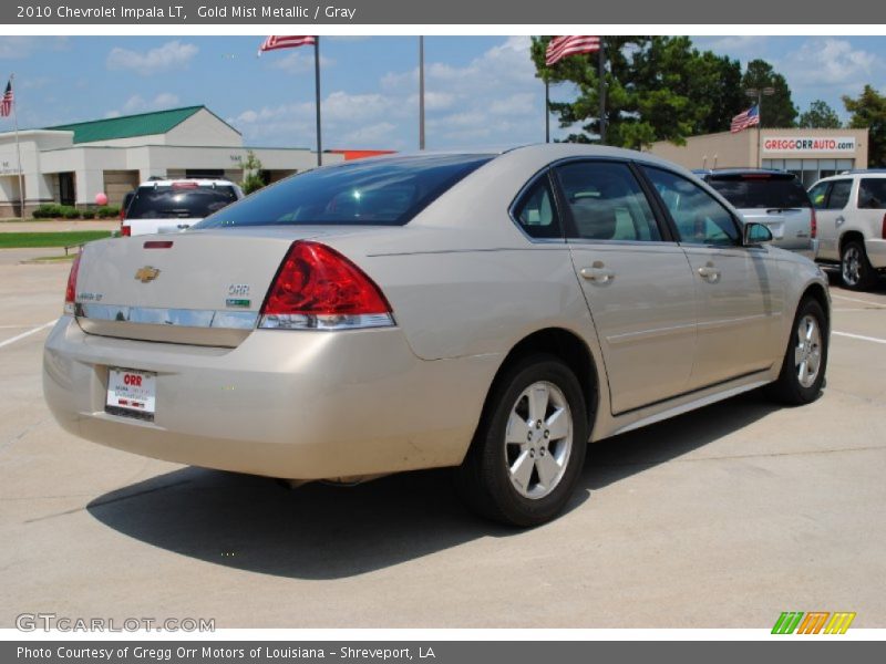 Gold Mist Metallic / Gray 2010 Chevrolet Impala LT