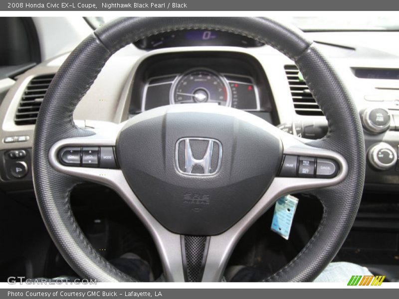 Nighthawk Black Pearl / Black 2008 Honda Civic EX-L Coupe