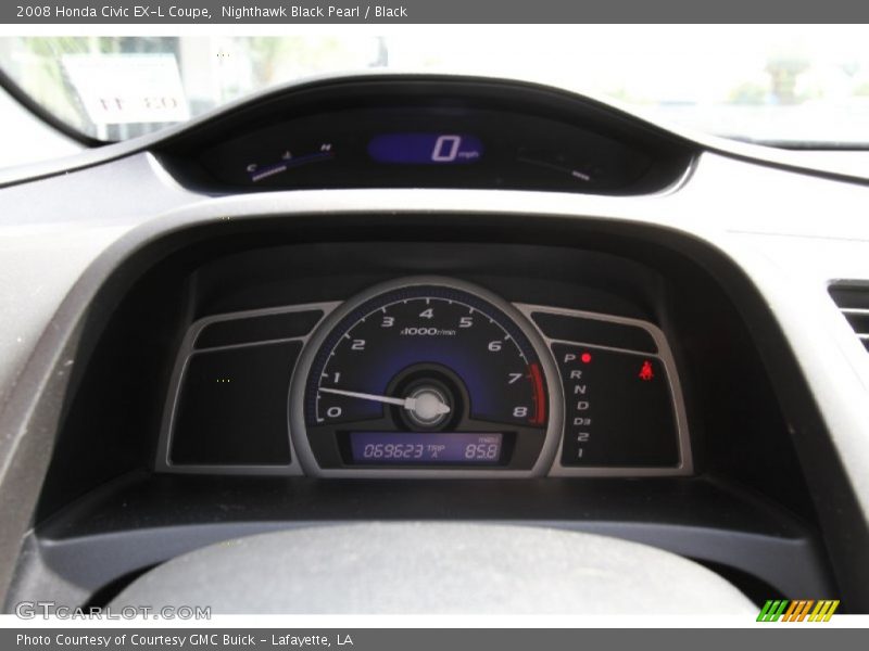 Nighthawk Black Pearl / Black 2008 Honda Civic EX-L Coupe