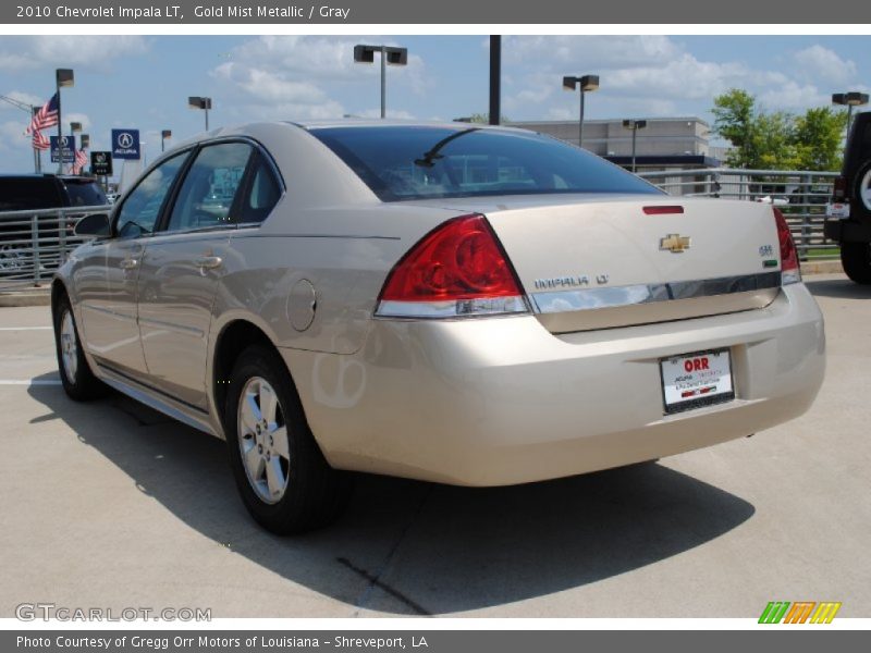 Gold Mist Metallic / Gray 2010 Chevrolet Impala LT
