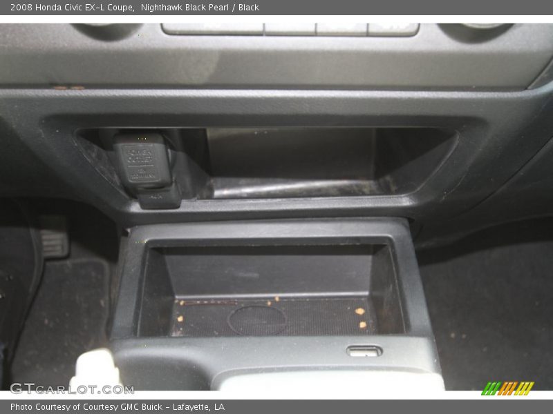 Nighthawk Black Pearl / Black 2008 Honda Civic EX-L Coupe