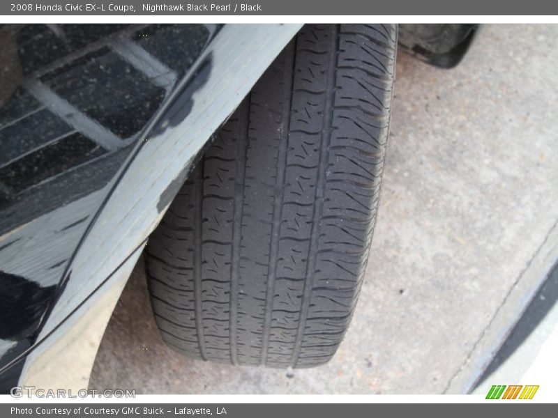 Nighthawk Black Pearl / Black 2008 Honda Civic EX-L Coupe