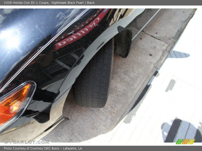 Nighthawk Black Pearl / Black 2008 Honda Civic EX-L Coupe