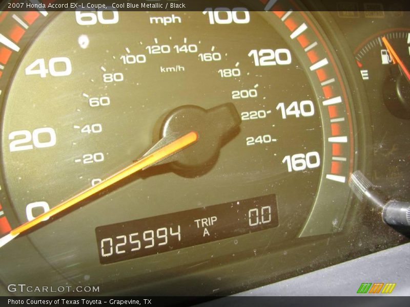 Cool Blue Metallic / Black 2007 Honda Accord EX-L Coupe