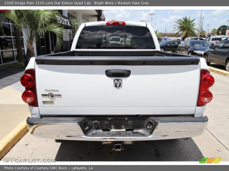Bright White / Medium Slate Gray 2008 Dodge Ram 1500 Lone Star Edition Quad Cab