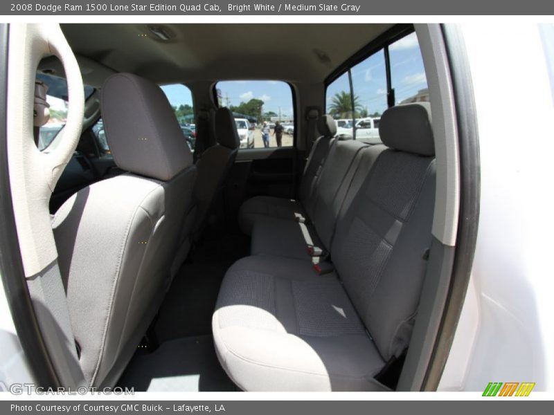 Bright White / Medium Slate Gray 2008 Dodge Ram 1500 Lone Star Edition Quad Cab