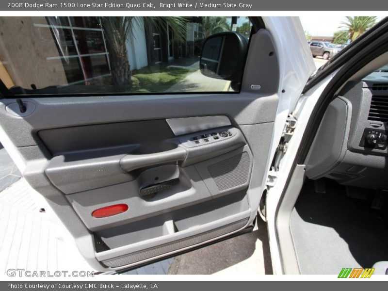Bright White / Medium Slate Gray 2008 Dodge Ram 1500 Lone Star Edition Quad Cab