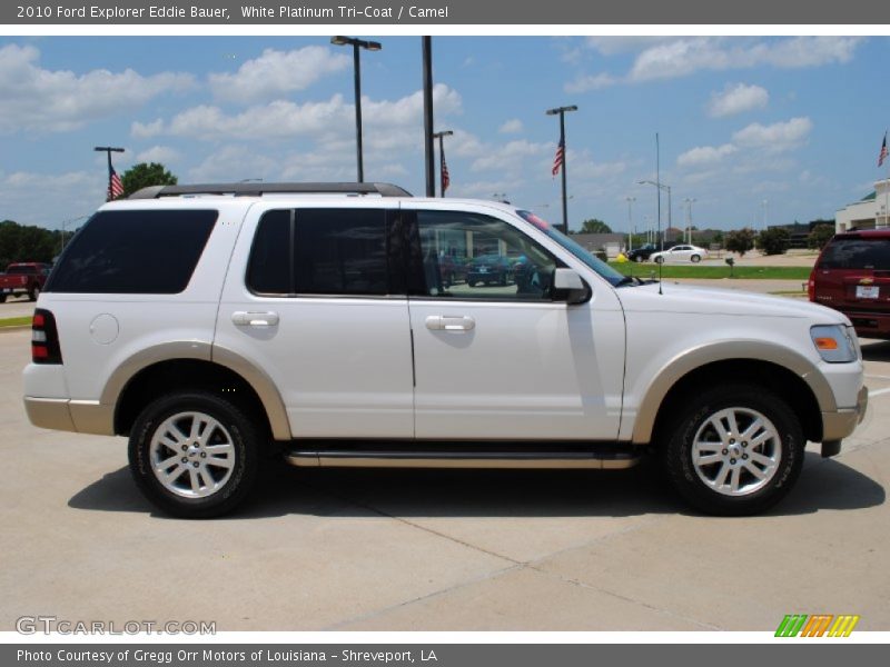 White Platinum Tri-Coat / Camel 2010 Ford Explorer Eddie Bauer