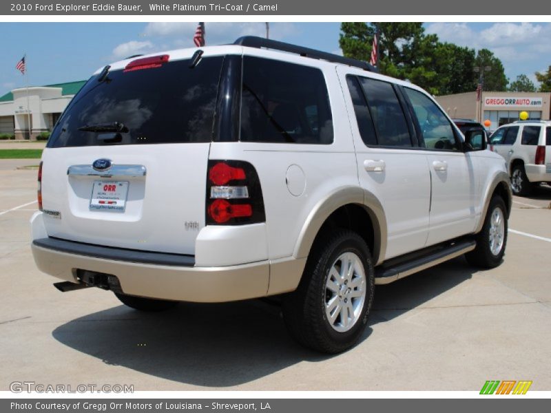 White Platinum Tri-Coat / Camel 2010 Ford Explorer Eddie Bauer