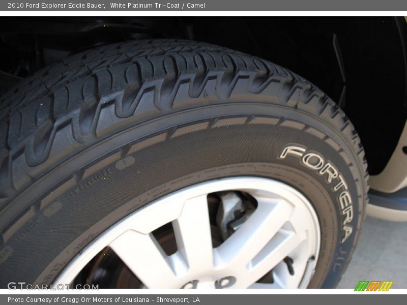 White Platinum Tri-Coat / Camel 2010 Ford Explorer Eddie Bauer