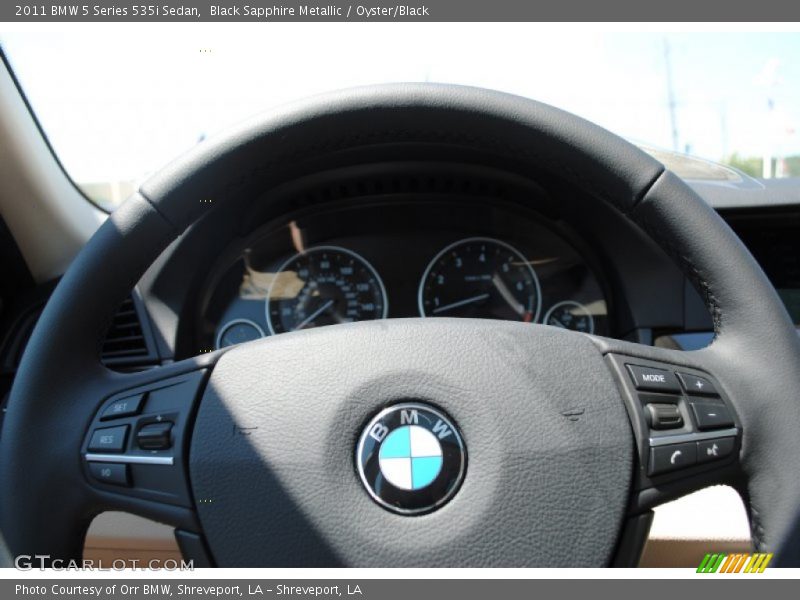 Black Sapphire Metallic / Oyster/Black 2011 BMW 5 Series 535i Sedan