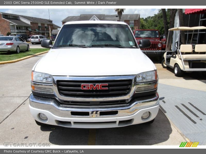 Summit White / Dark Pewter 2003 GMC Sierra 2500HD SLE Extended Cab