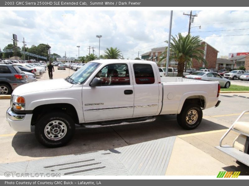 Summit White / Dark Pewter 2003 GMC Sierra 2500HD SLE Extended Cab