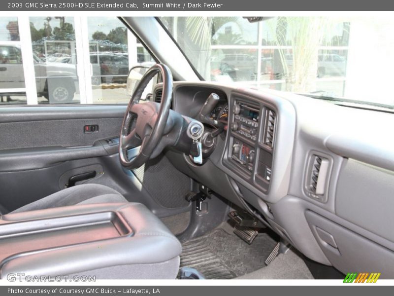 Summit White / Dark Pewter 2003 GMC Sierra 2500HD SLE Extended Cab