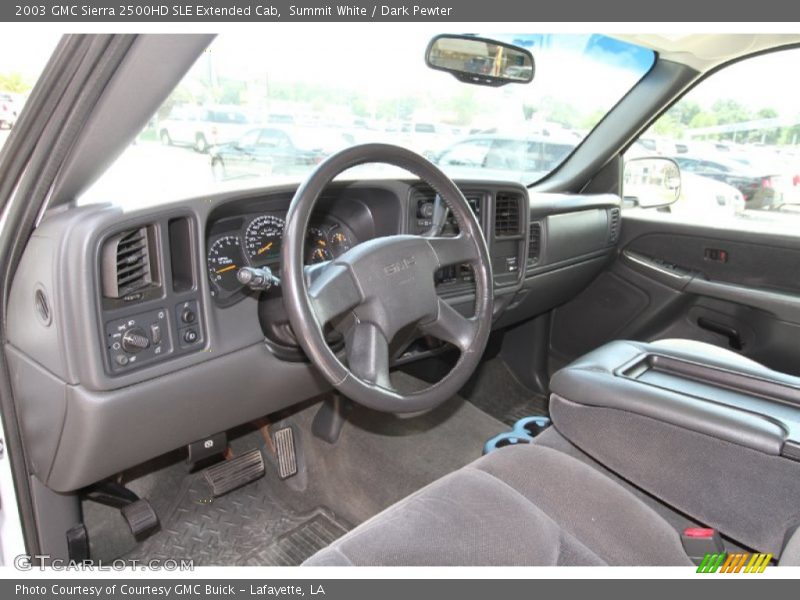 Summit White / Dark Pewter 2003 GMC Sierra 2500HD SLE Extended Cab