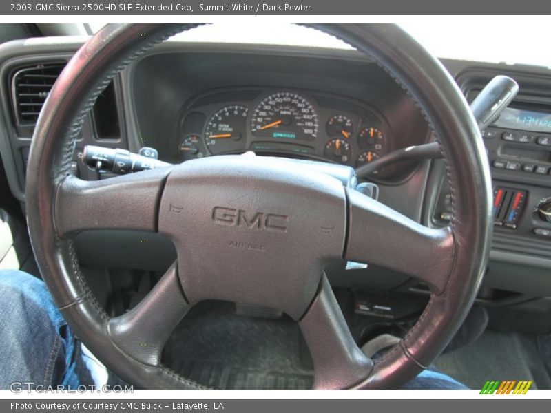 Summit White / Dark Pewter 2003 GMC Sierra 2500HD SLE Extended Cab