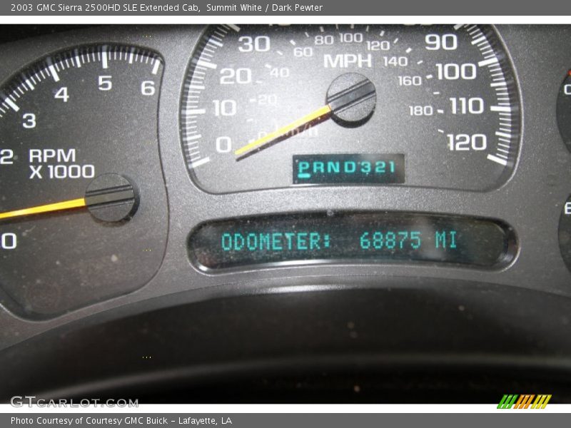 Summit White / Dark Pewter 2003 GMC Sierra 2500HD SLE Extended Cab