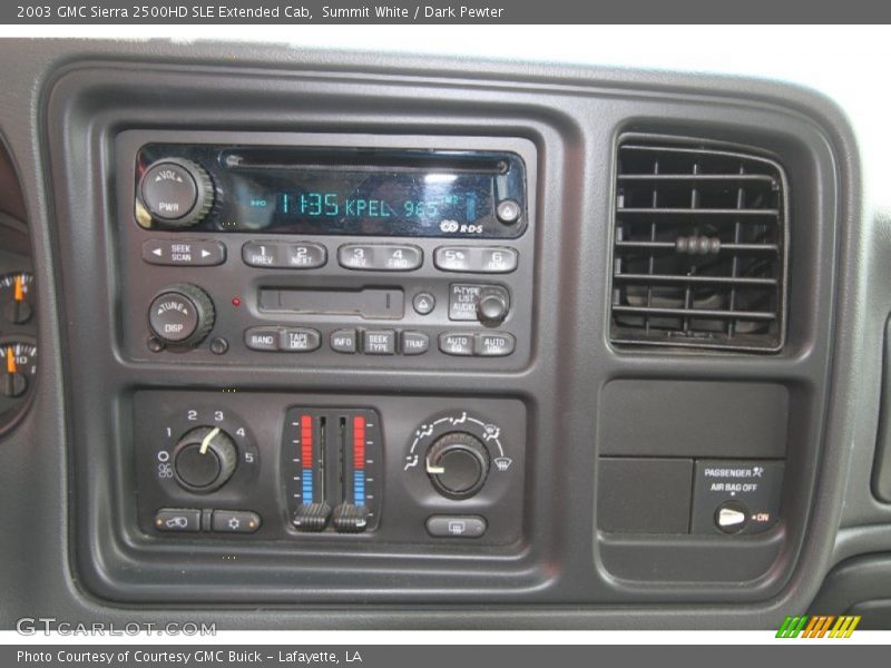 Summit White / Dark Pewter 2003 GMC Sierra 2500HD SLE Extended Cab