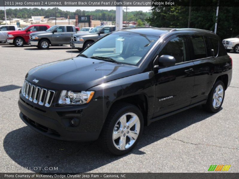 Brilliant Black Crystal Pearl / Dark Slate Gray/Light Pebble Beige 2011 Jeep Compass 2.4 Limited