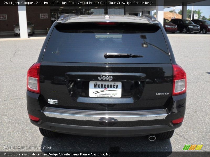 Brilliant Black Crystal Pearl / Dark Slate Gray/Light Pebble Beige 2011 Jeep Compass 2.4 Limited