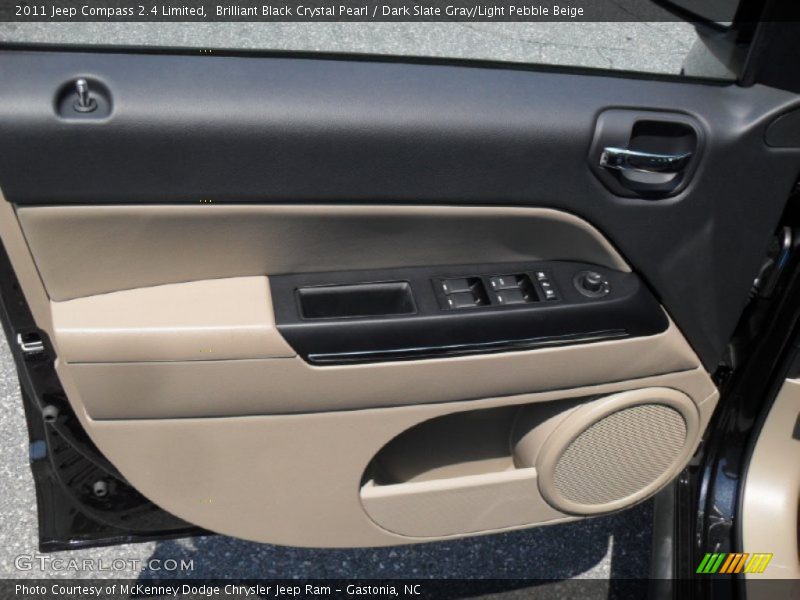 Brilliant Black Crystal Pearl / Dark Slate Gray/Light Pebble Beige 2011 Jeep Compass 2.4 Limited