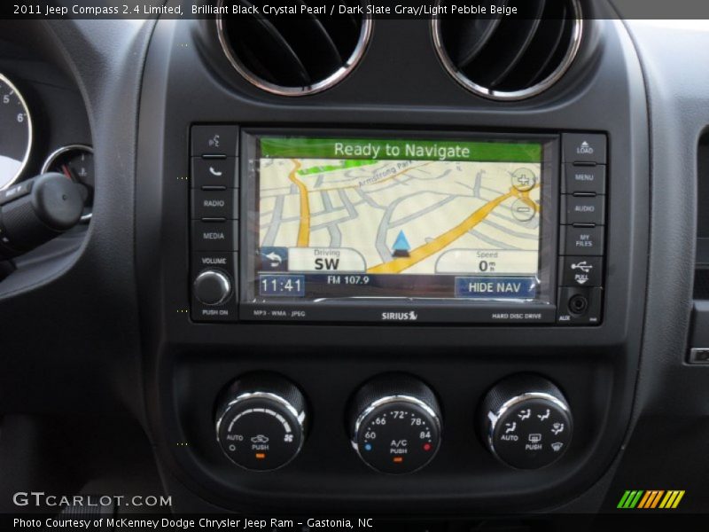 Brilliant Black Crystal Pearl / Dark Slate Gray/Light Pebble Beige 2011 Jeep Compass 2.4 Limited