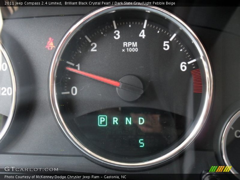 Brilliant Black Crystal Pearl / Dark Slate Gray/Light Pebble Beige 2011 Jeep Compass 2.4 Limited