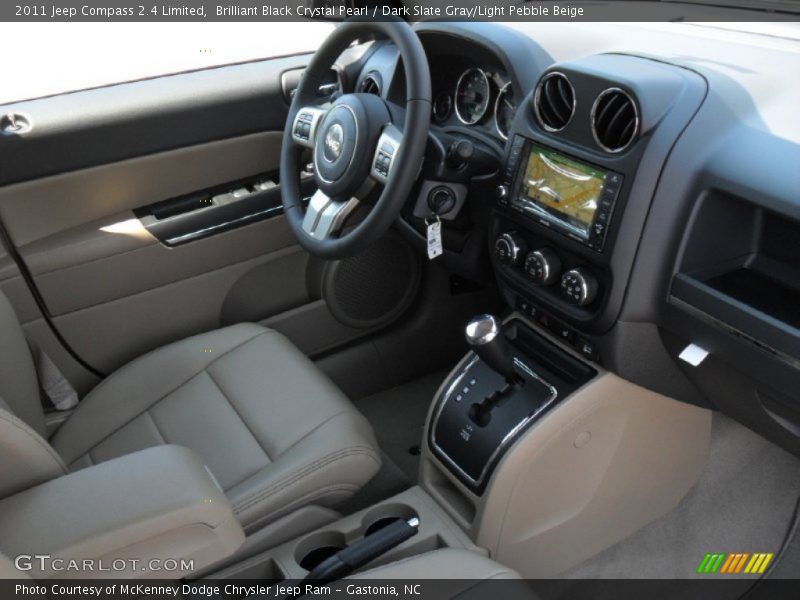 Brilliant Black Crystal Pearl / Dark Slate Gray/Light Pebble Beige 2011 Jeep Compass 2.4 Limited