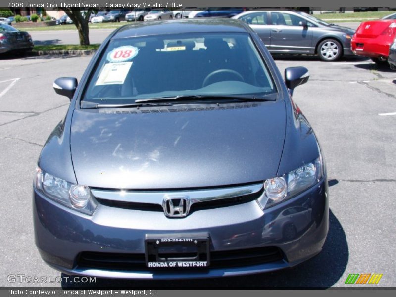 Galaxy Gray Metallic / Blue 2008 Honda Civic Hybrid Sedan