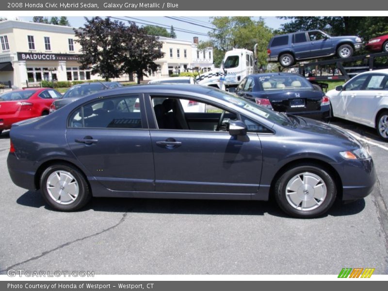 Galaxy Gray Metallic / Blue 2008 Honda Civic Hybrid Sedan