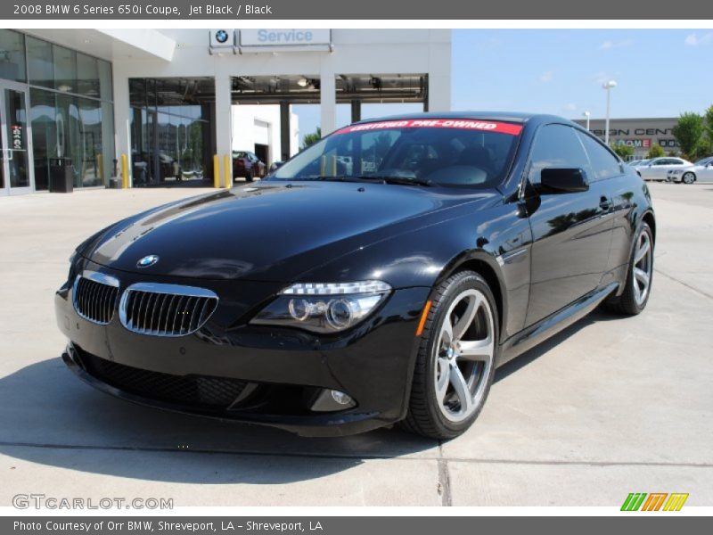 Jet Black / Black 2008 BMW 6 Series 650i Coupe