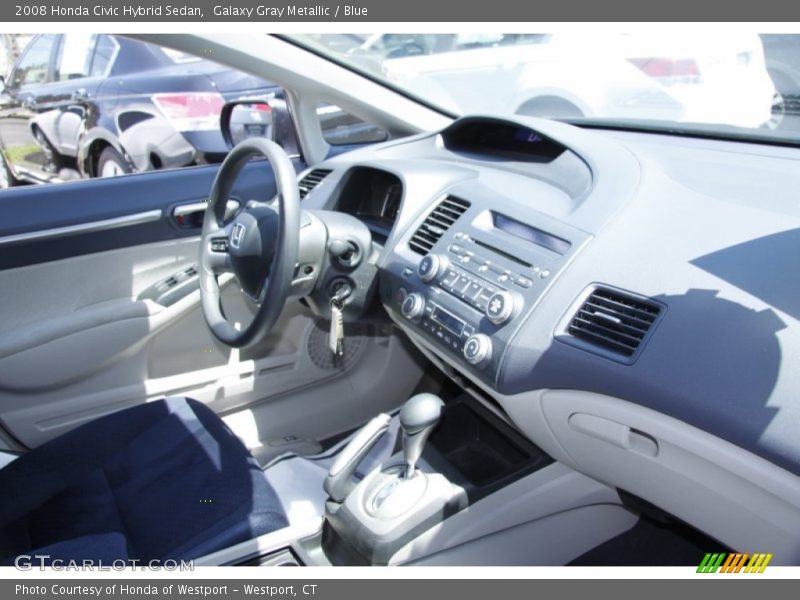 Galaxy Gray Metallic / Blue 2008 Honda Civic Hybrid Sedan