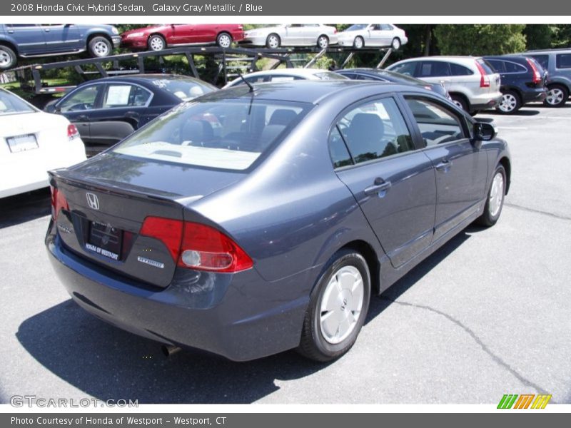 Galaxy Gray Metallic / Blue 2008 Honda Civic Hybrid Sedan