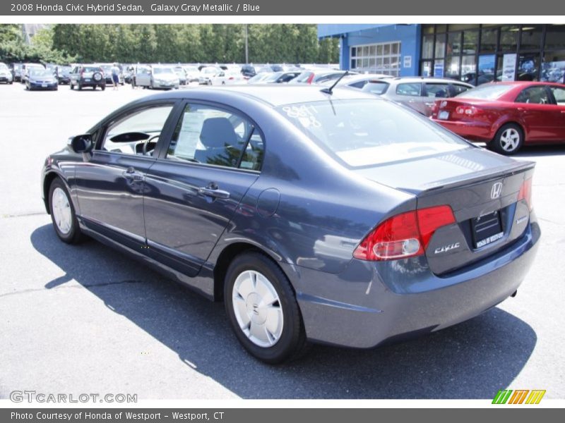 Galaxy Gray Metallic / Blue 2008 Honda Civic Hybrid Sedan