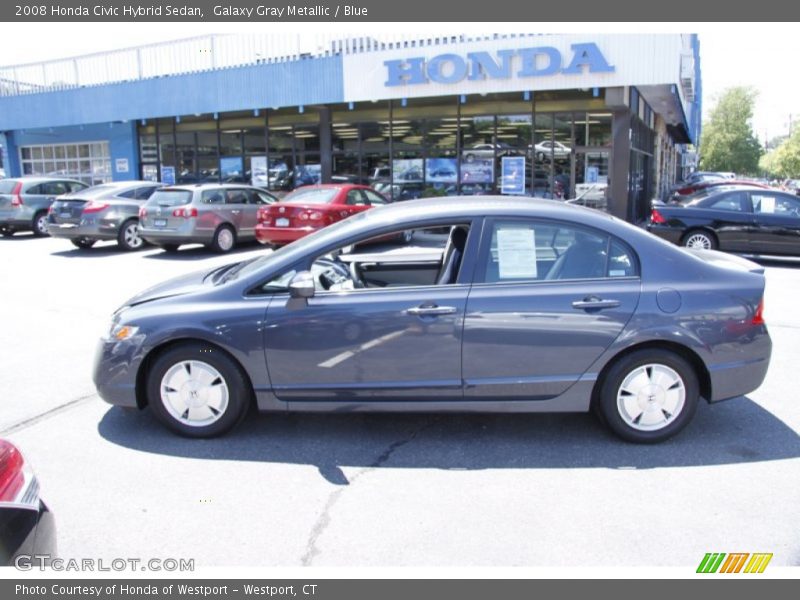 Galaxy Gray Metallic / Blue 2008 Honda Civic Hybrid Sedan
