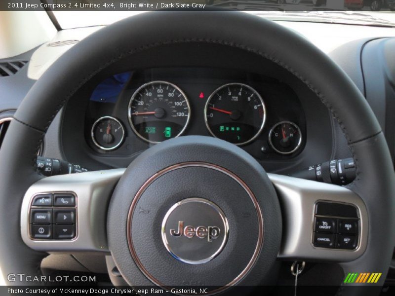 Bright White / Dark Slate Gray 2011 Jeep Compass 2.4 Limited 4x4