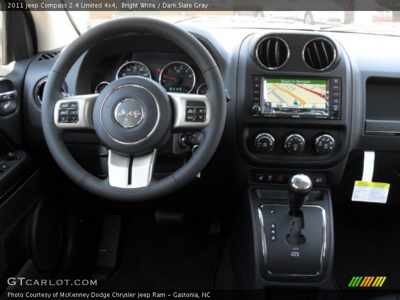 Bright White / Dark Slate Gray 2011 Jeep Compass 2.4 Limited 4x4