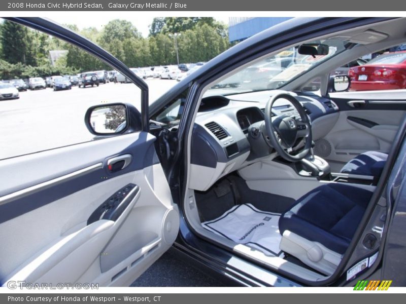 Galaxy Gray Metallic / Blue 2008 Honda Civic Hybrid Sedan
