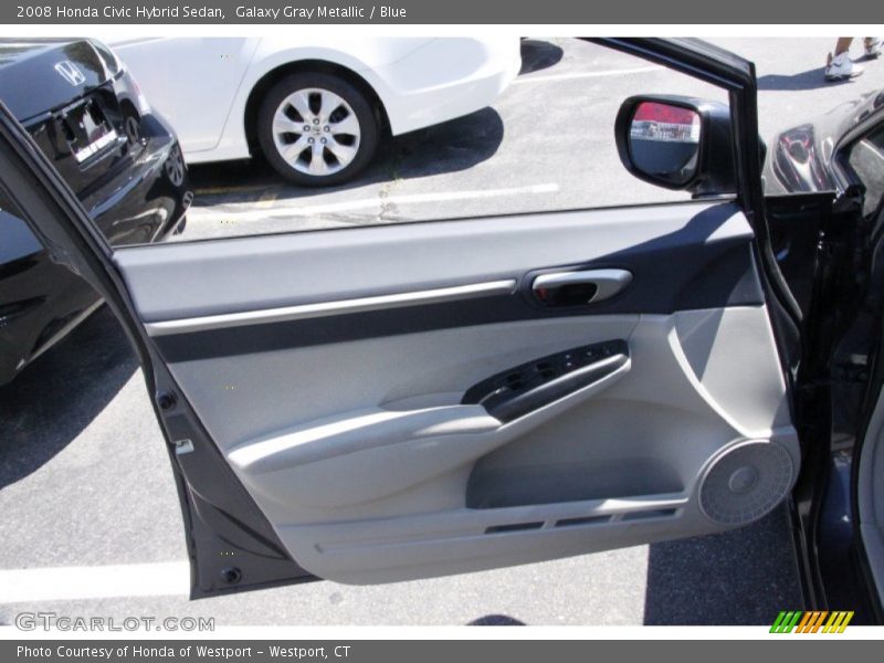 Galaxy Gray Metallic / Blue 2008 Honda Civic Hybrid Sedan