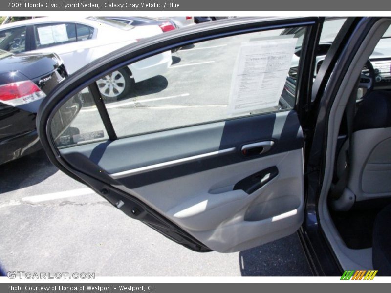 Galaxy Gray Metallic / Blue 2008 Honda Civic Hybrid Sedan