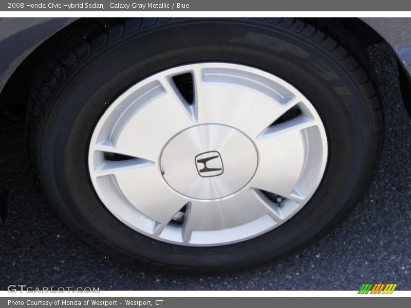Galaxy Gray Metallic / Blue 2008 Honda Civic Hybrid Sedan