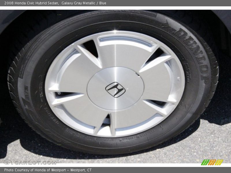Galaxy Gray Metallic / Blue 2008 Honda Civic Hybrid Sedan