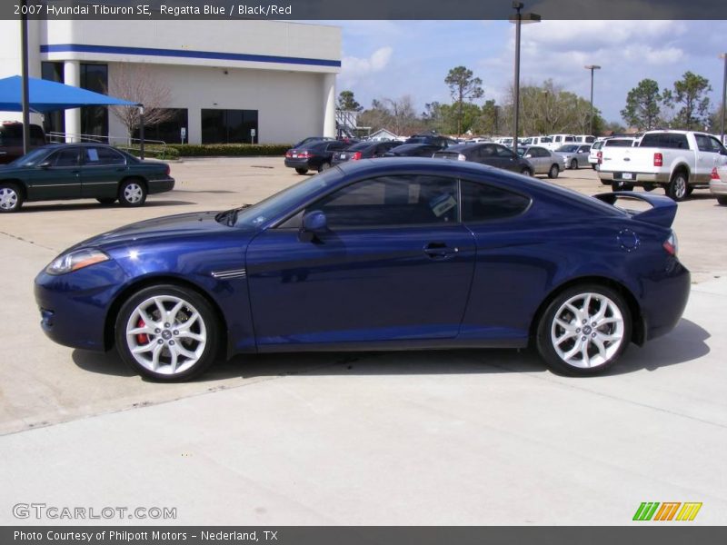 Regatta Blue / Black/Red 2007 Hyundai Tiburon SE