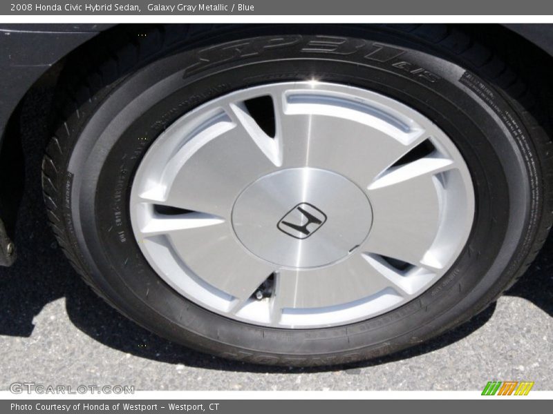 Galaxy Gray Metallic / Blue 2008 Honda Civic Hybrid Sedan