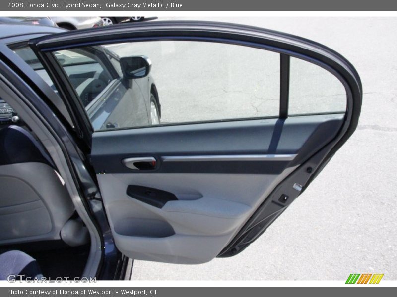 Galaxy Gray Metallic / Blue 2008 Honda Civic Hybrid Sedan
