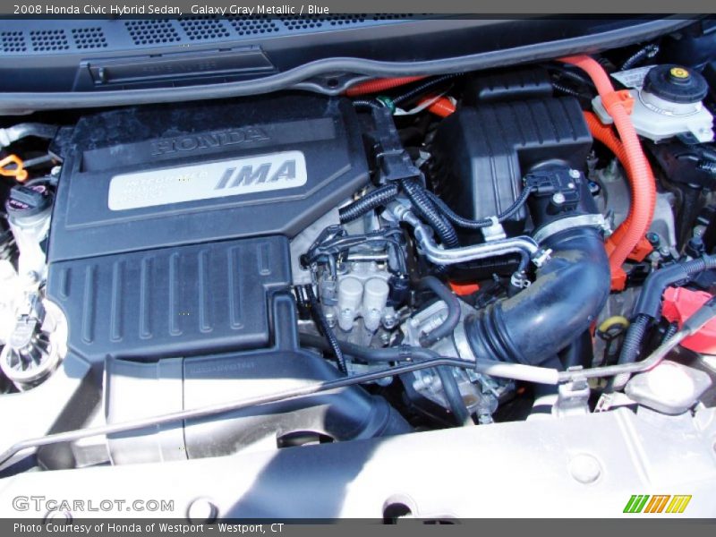 Galaxy Gray Metallic / Blue 2008 Honda Civic Hybrid Sedan