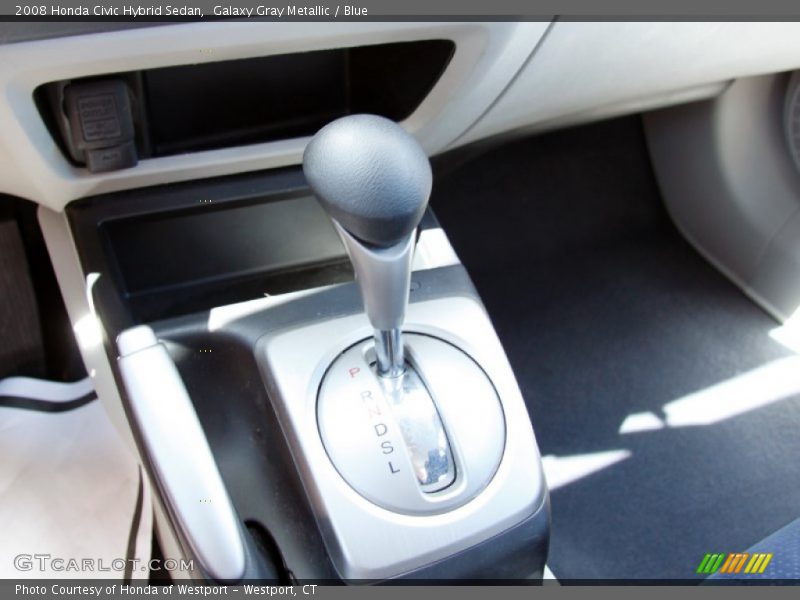 Galaxy Gray Metallic / Blue 2008 Honda Civic Hybrid Sedan